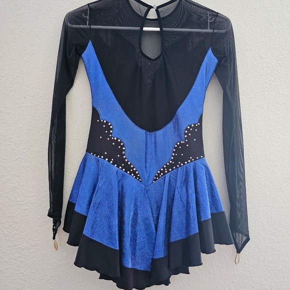 Figure Skating Dress/Italian Fabric, Made in Europe - Picture 2 of 2